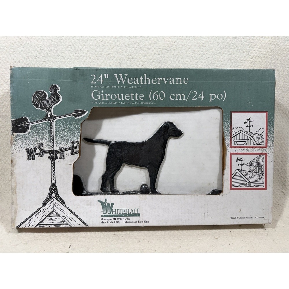 Whitehall Products Labrador Retriever 24 Weathervane Black Aluminum USA Dog